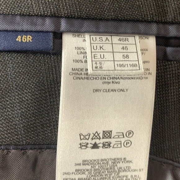 Brooks Brother 346 Madison Fit Two Button Gray 100% Wool Jacket/Coat/Blazer - Picture 13 of 13